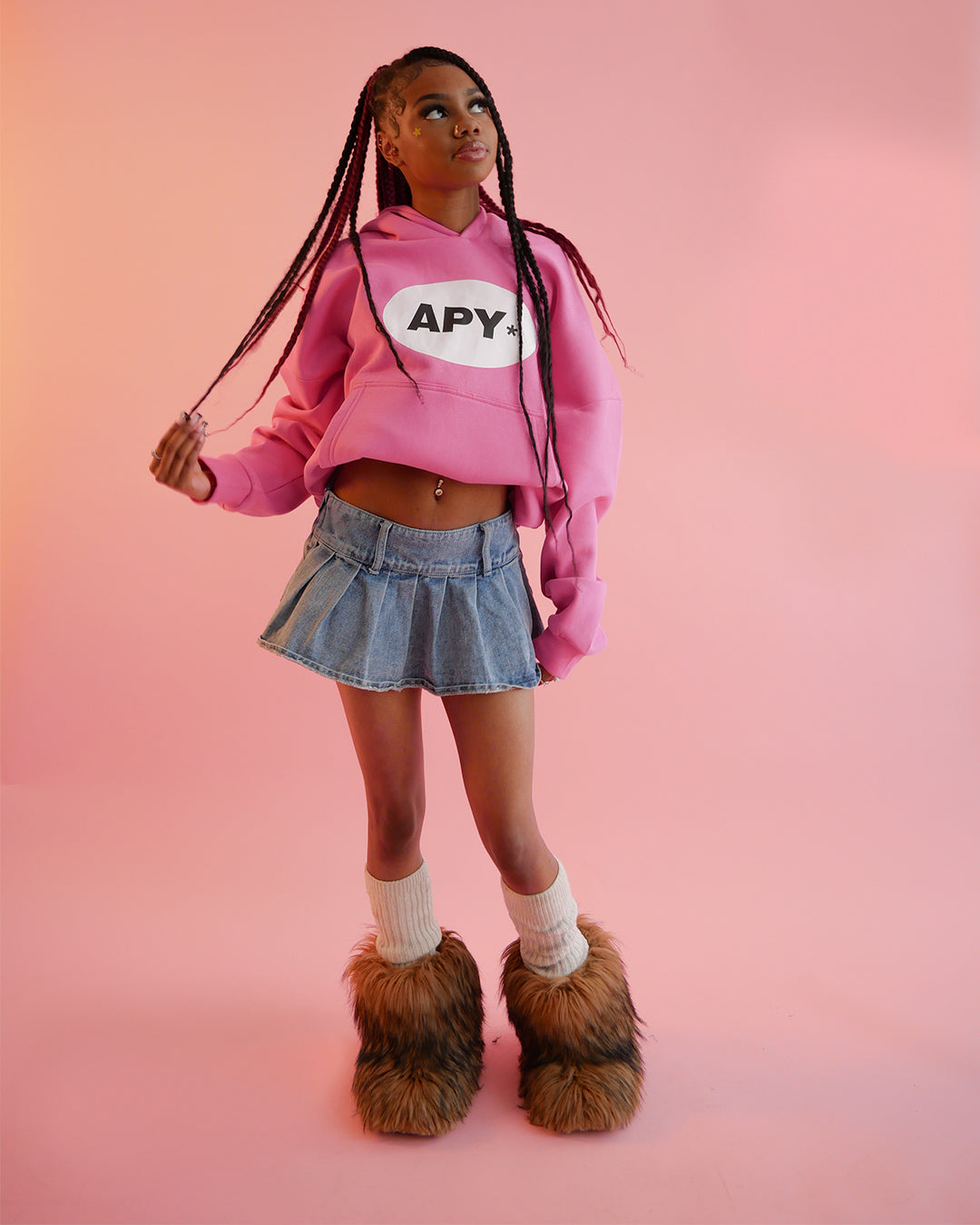 PINK OVAL HOODIE